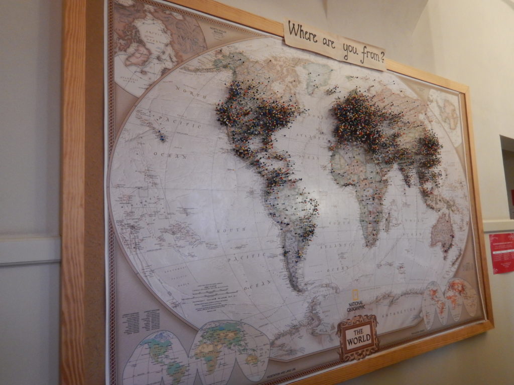 世界各国からの訪問者の地図