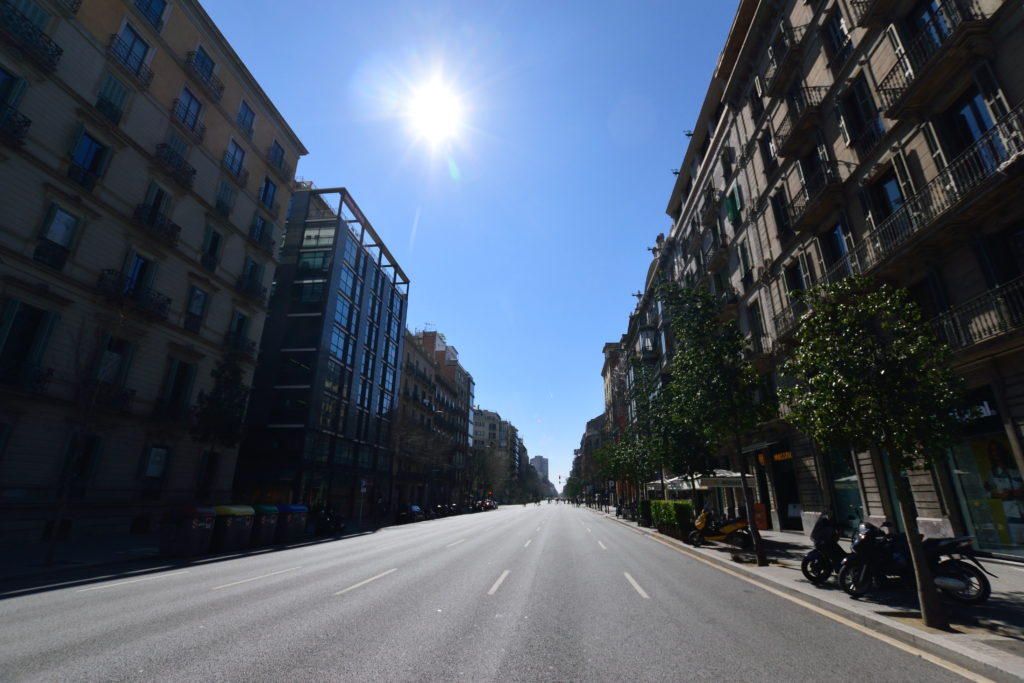バルセロナの大通り