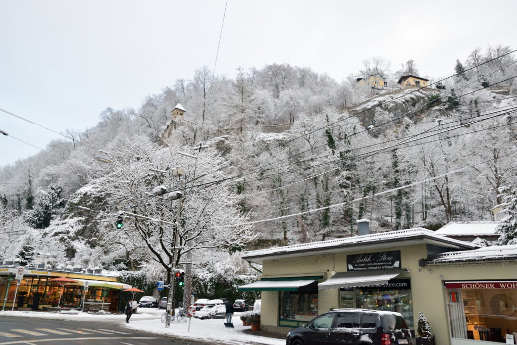 オーストリアの田舎の雪化粧