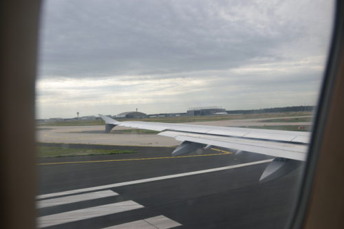 フランクフルト空港ランウェイ18からの離陸