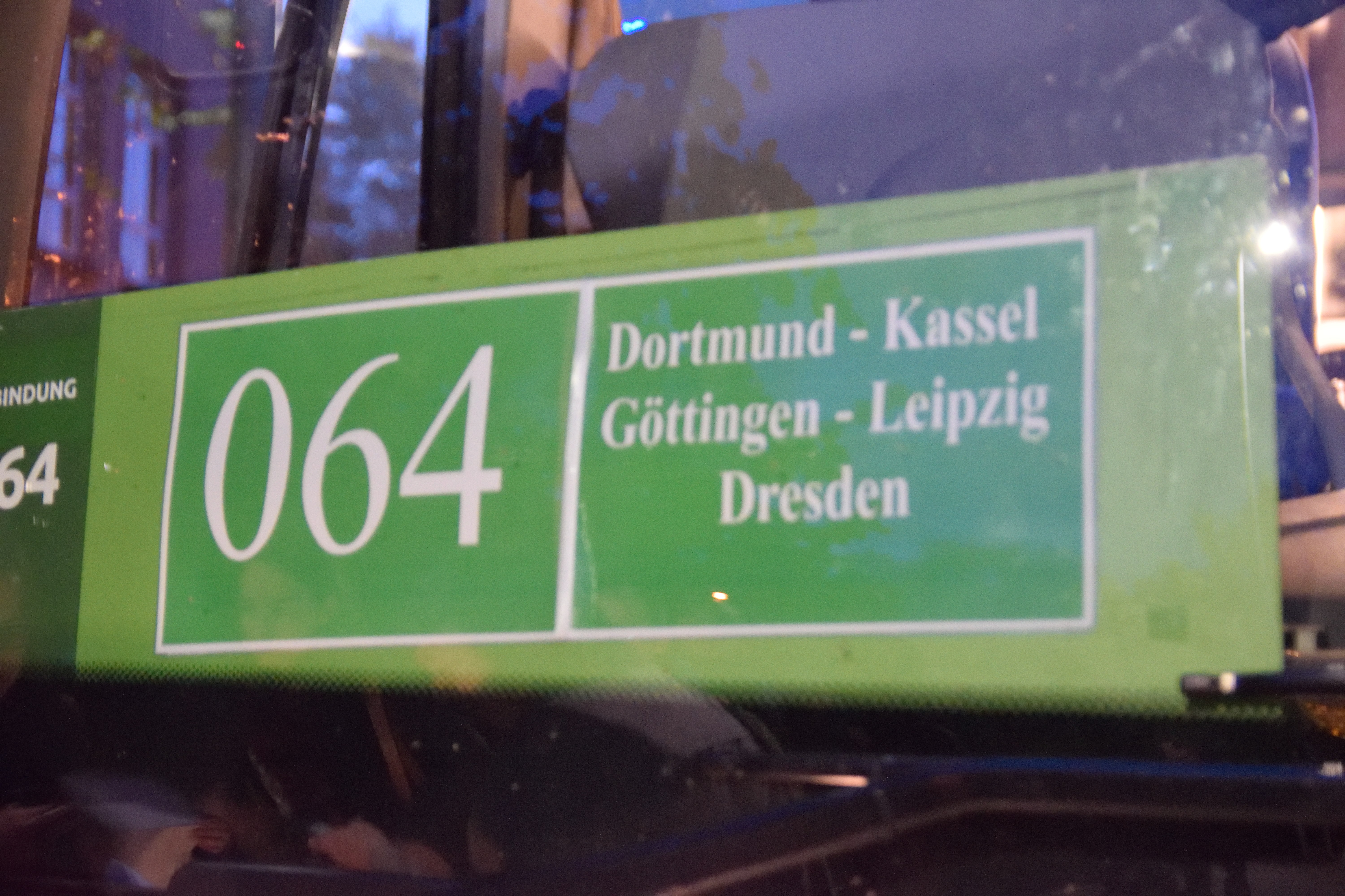 ドレスデン行きの長距離バス